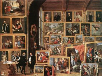 David Teniers The Younger : The Gallery Of Archduke Leopold In Brussels II